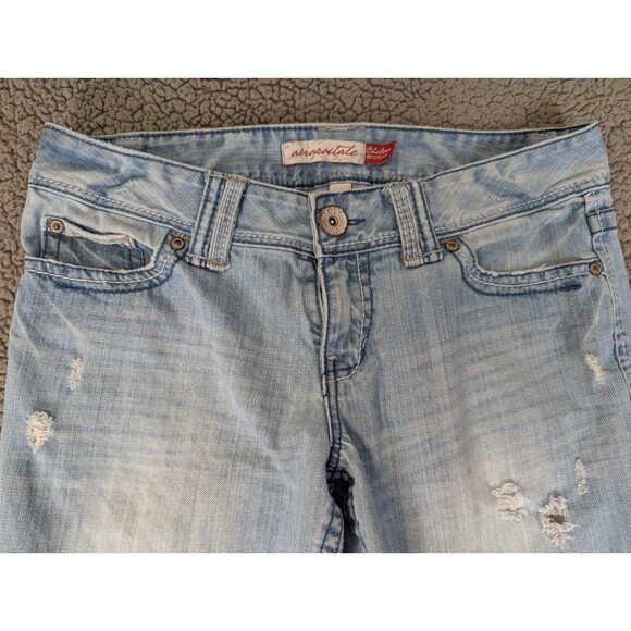 Aeropostale Jeans Women's 7/8 30" Waist Blue Denim Chelsea Bootcut Low Rise Y2K - Picture 2 of 9
